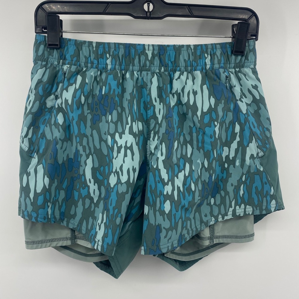 Fair Harbor Shorts Womens S Blue Vintage Camo Lined Athletic Running The Corliss
